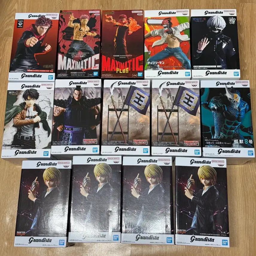 처분)도쿄구울 에렌 리바이 킹덤 체인소맨 미타도리 헌터헌터 피규어 팝니다