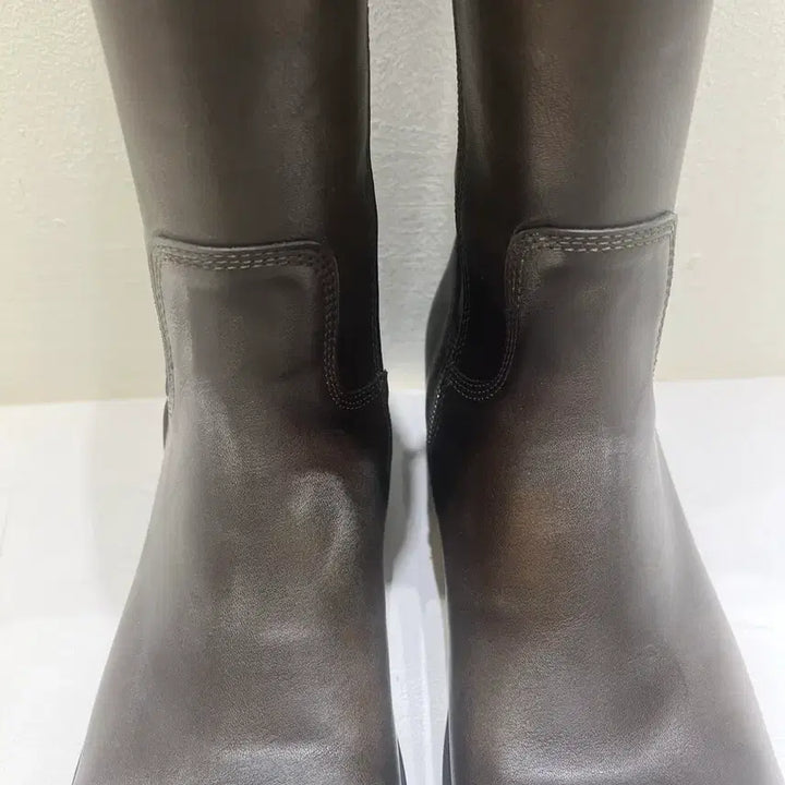 [BUNJANG] Vintage Washed Zipper Half Boots (Brown) / 