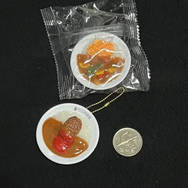 [BUNJANG] Food Miniature Curry Rice Keyring / 음식 모형 카레라이스 키링 음식 미니어처 가챠