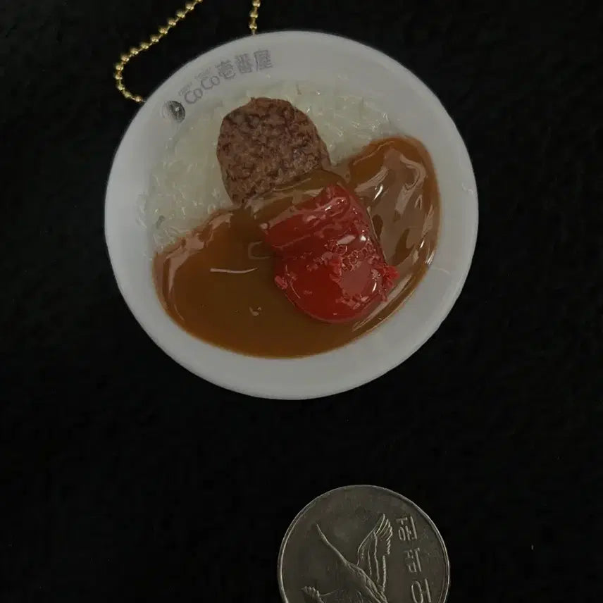 [BUNJANG] Food Miniature Curry Rice Keyring / 음식 모형 카레라이스 키링 음식 미니어처 가챠
