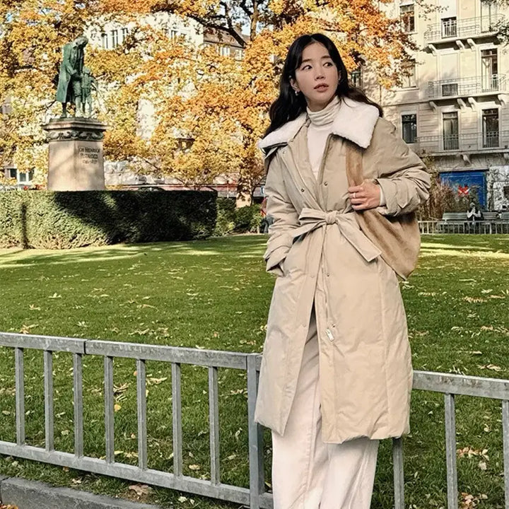 [BUNJANG] ONF Goose Down Padded Jacket (Size 55) / 온앤온 퍼카라 구스다운 패딩(55)