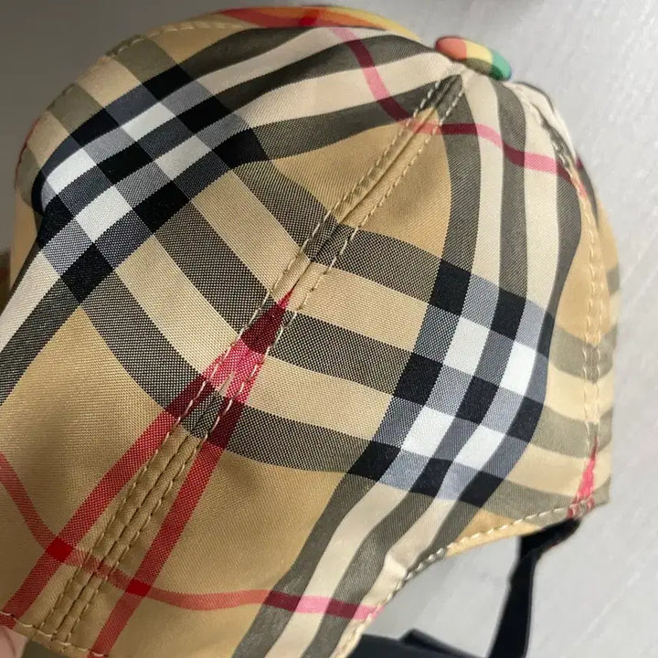 [BUNJANG] Burberry Check Rainbow Baseball Cap / (새상품)1버버리 체크 무지개 볼캡