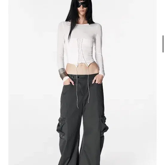 [BUNJANG] 2000archives XENA Corset Top / 2000아카이브스 XENA CORSET TOP (white)