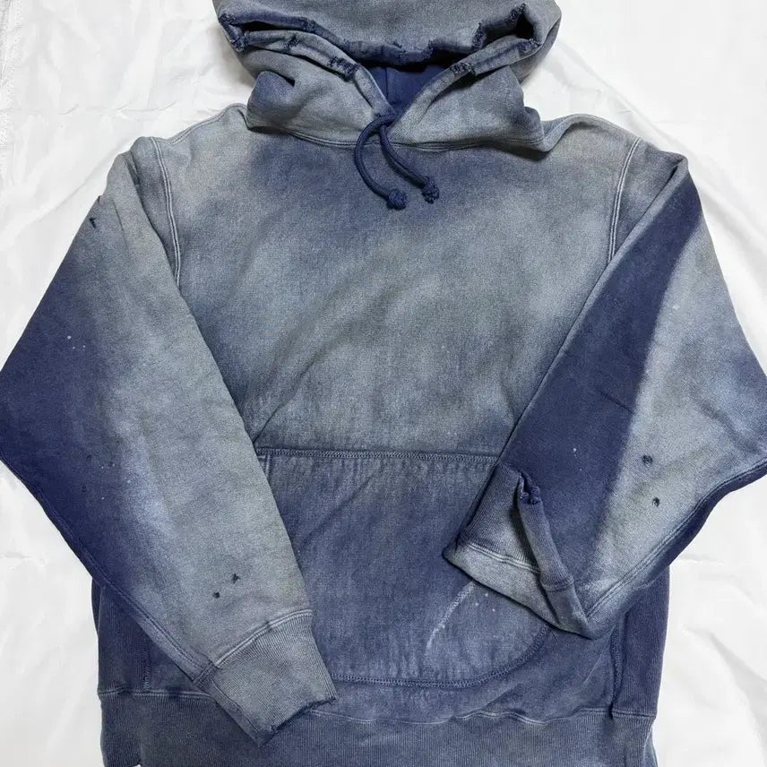 [BUNJANG] Bowwow Hard Aging Hoodie Navy M / Bowwow 바우와우 하드 에이징 후드 네이비 M