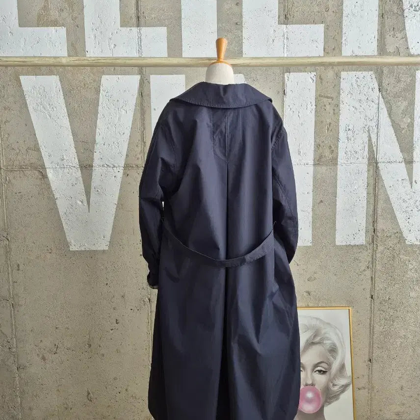 [BUNJANG] Romistory Navy Long Coat / 로미스토리 무심한세련핏 간절기 롱코트