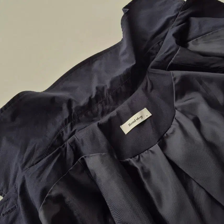 [BUNJANG] Romistory Navy Long Coat / 로미스토리 무심한세련핏 간절기 롱코트