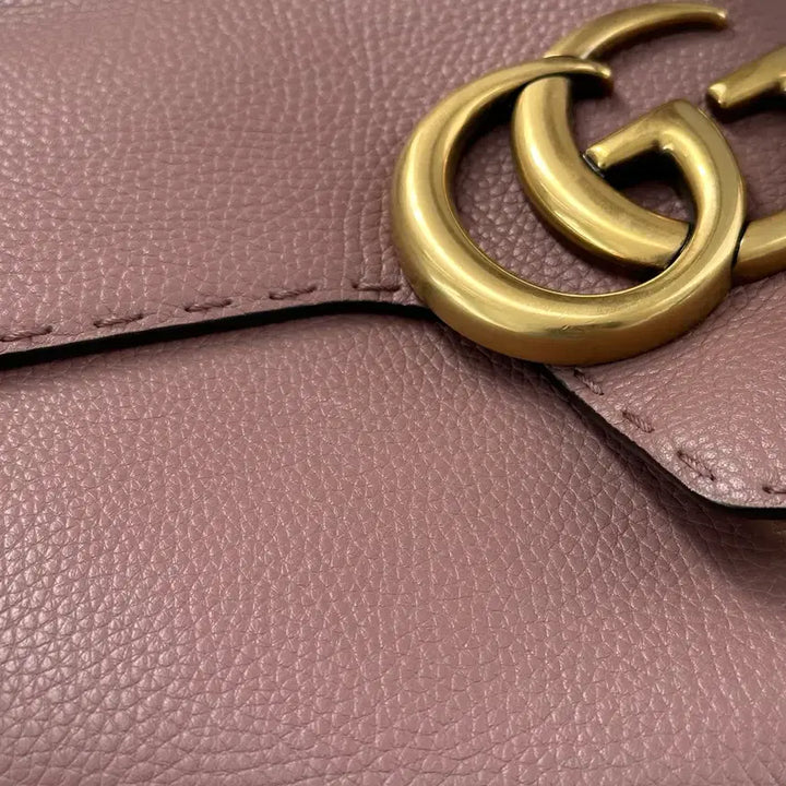 [SOLD OUT] 구찌 GG 마몽 탑 핸들백 핑크 421890