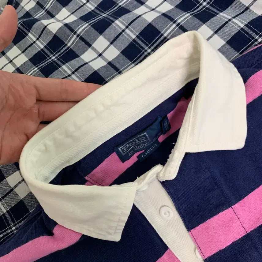 [BUNJANG] Polo Rugby Shirt L Pink - Kim Won Joong, Ryu Jun Yeol / 폴로 럭비티 L 핑크 김원중, 류준열