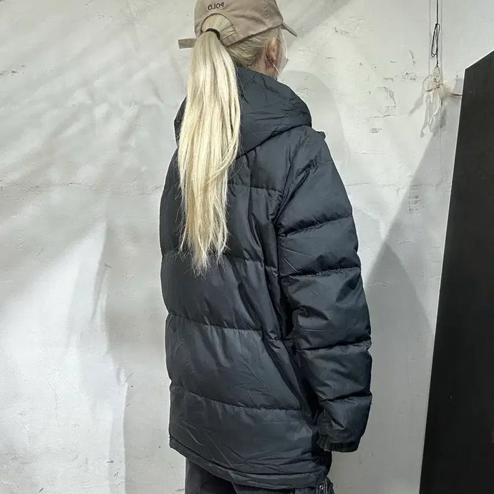 [BUNJANG] Nike Black Hooded Padded Parka Jacket (M) / 나이키 블랙 후드 패딩 점퍼 파카 M