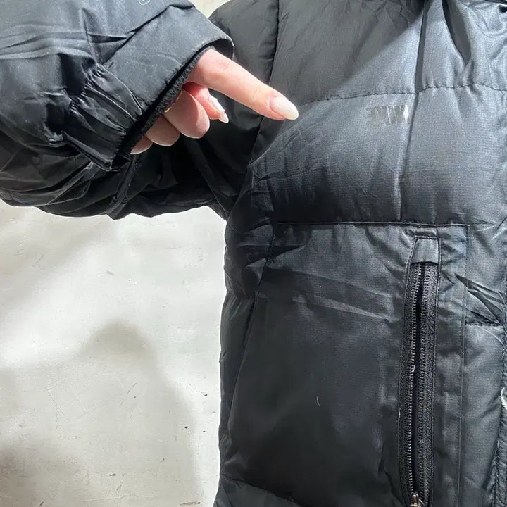 [BUNJANG] Nike Black Hooded Padded Parka Jacket (M) / 나이키 블랙 후드 패딩 점퍼 파카 M