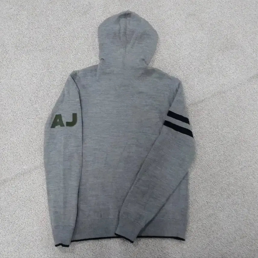 [BUNJANG] Armani Knit Hooded Zip-up (L) / 아르마니 정품 니트 후드집업 (L size)