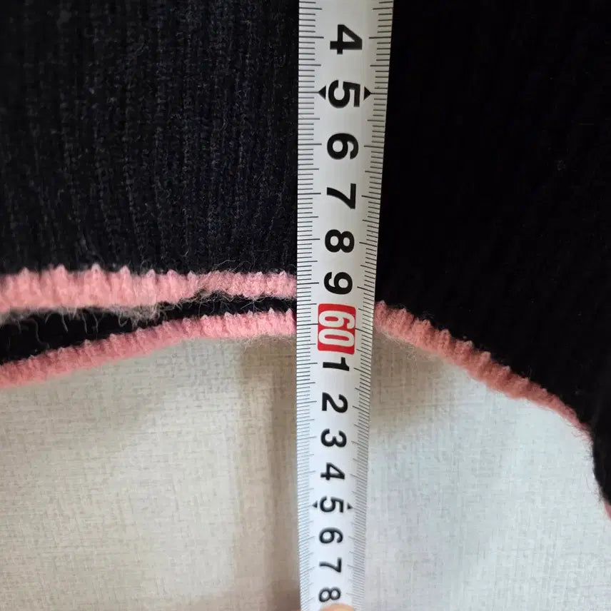 [BUNJANG] Pink Pattern Knit Sweater / 여성 핑크 패턴 니트 스웨터 F사이즈