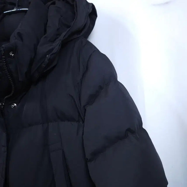 [BUNJANG] EnC Black Long Padded Coat / EnC 블랙 롱패딩 후드 패딩 코트