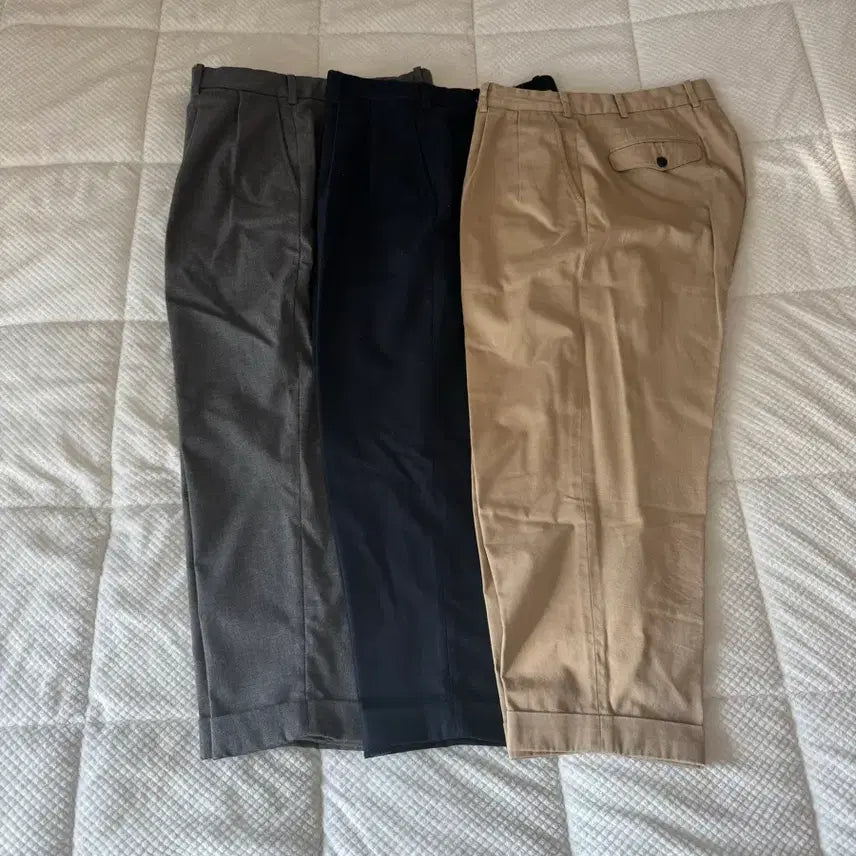 [BUNJANG] BIG UNION Two-Tuck Ankle Fit Chino Pants / [BIG UNION] 빅유니온 투턱 앵클핏 치노 팬츠 (L)