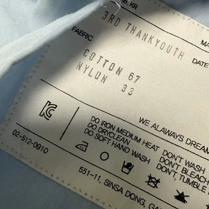 [BUNJANG] L Henry Neck Shirt Sky Blue / [L] 유스랩 헨리넥 셔츠 스카이블루 착샷있음