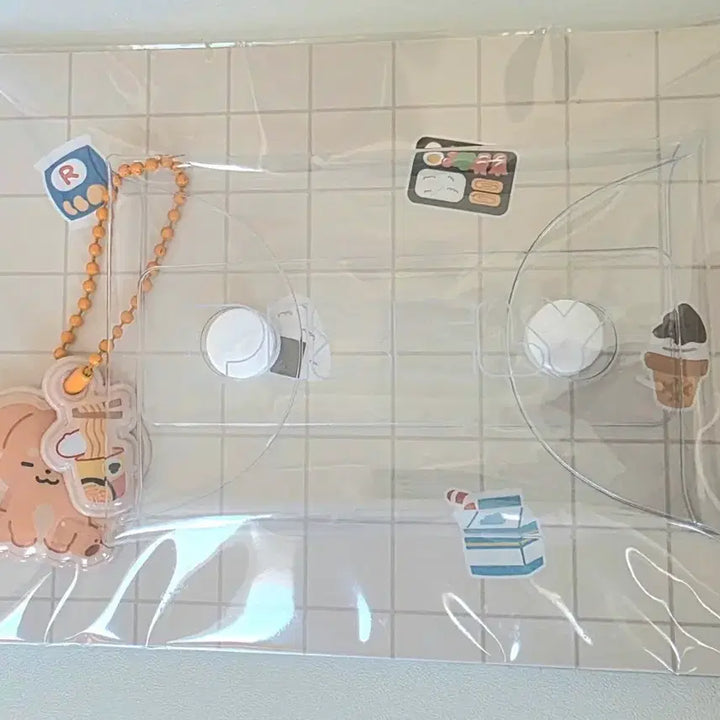 [BUNJANG] Pixelly Squishy Keyring Transparent Pouch Cover / 미개봉 픽셀리 말랑키링 투명 파우치 덕개