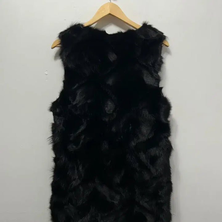 [SOLD OUT] ROANNE 블랙 모피 밍크 베스트 조끼 S