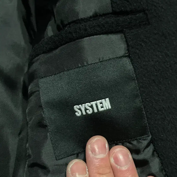 [BUNJANG] System Homme Oversized Wool Alpaca Double Coat (Size 100-105) / [M] 시스템옴므 오버사이즈 양모 알파카 절개 더블 코트(100~105)