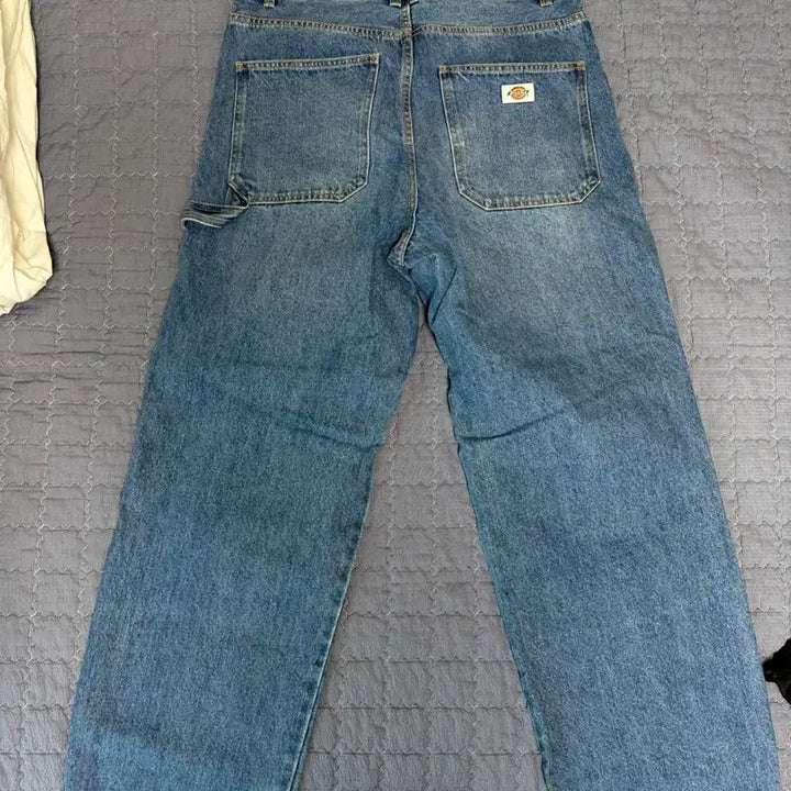 [BUNJANG] Dickies Panel Double Knee Carpenter Denim Pants - Medium Blue / 디키즈 패널드 더블니 카펜터 데님 팬츠 Medium Blue