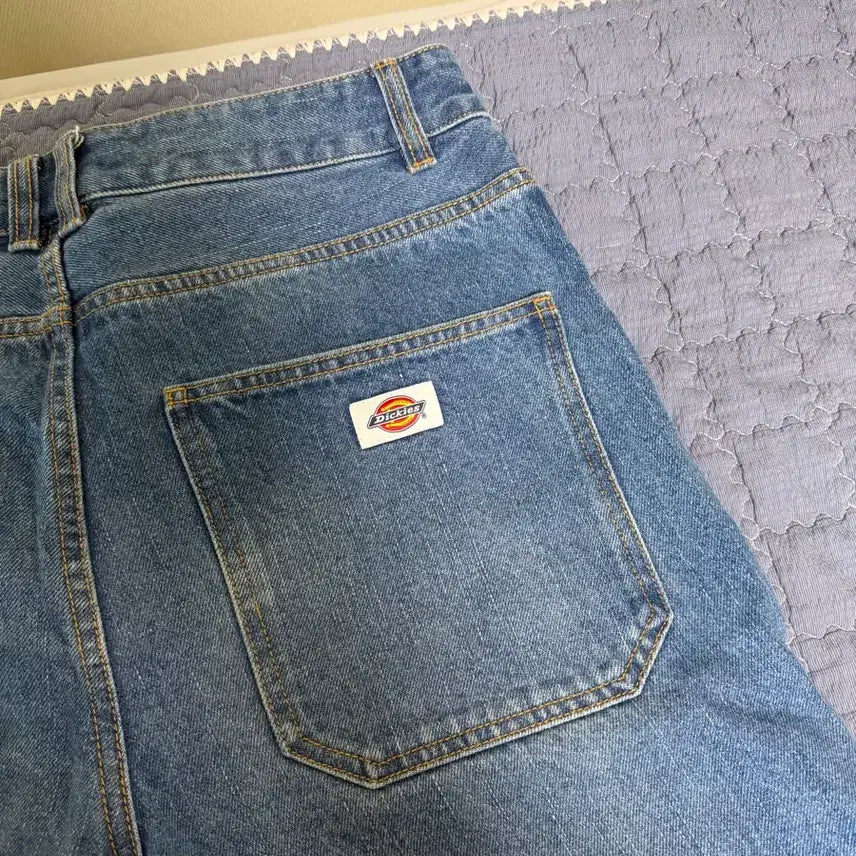 [BUNJANG] Dickies Panel Double Knee Carpenter Denim Pants - Medium Blue / 디키즈 패널드 더블니 카펜터 데님 팬츠 Medium Blue