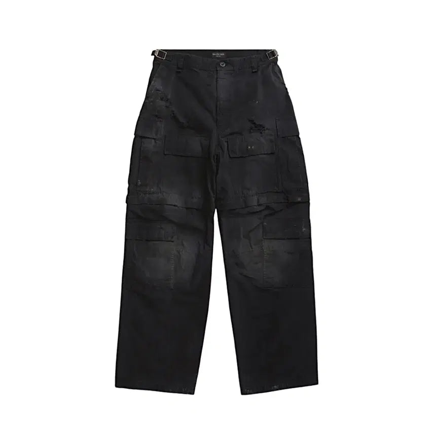[BUNJANG] Balenciaga Destroyed Ripstop Large Cargo Pants / [M] 발렌시아가 디스트로이드 립스탑 라지 카고 팬츠