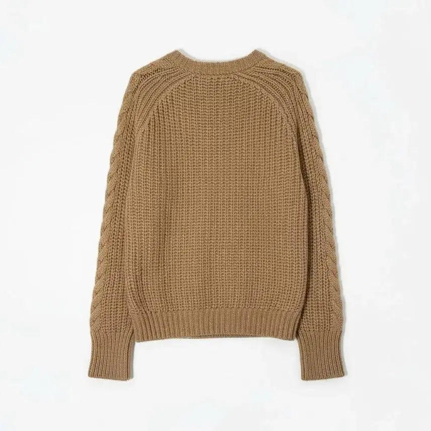 [BUNJANG] Mentor Cable Knit Sweater Brown / [F/100~110] 멘토 꽈배기 케이블 니트 스웨터 브라운