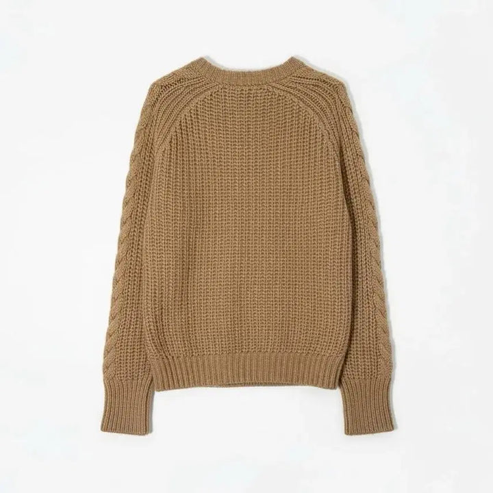 [BUNJANG] Mentor Cable Knit Sweater Brown / [F/100~110] 멘토 꽈배기 케이블 니트 스웨터 브라운