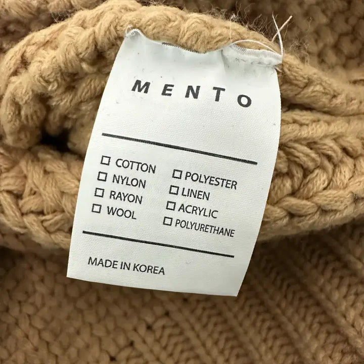 [BUNJANG] Mentor Cable Knit Sweater Brown / [F/100~110] 멘토 꽈배기 케이블 니트 스웨터 브라운