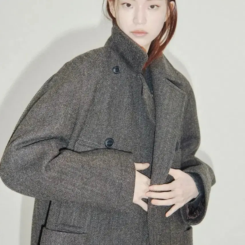 [BUNJANG] KUHO Herringbone Coat / 구호헤링본코트