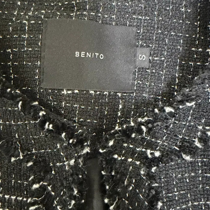 [BUNJANG] BENITO Black Tweed Jacket / BENITO 블랙 트위드 자켓