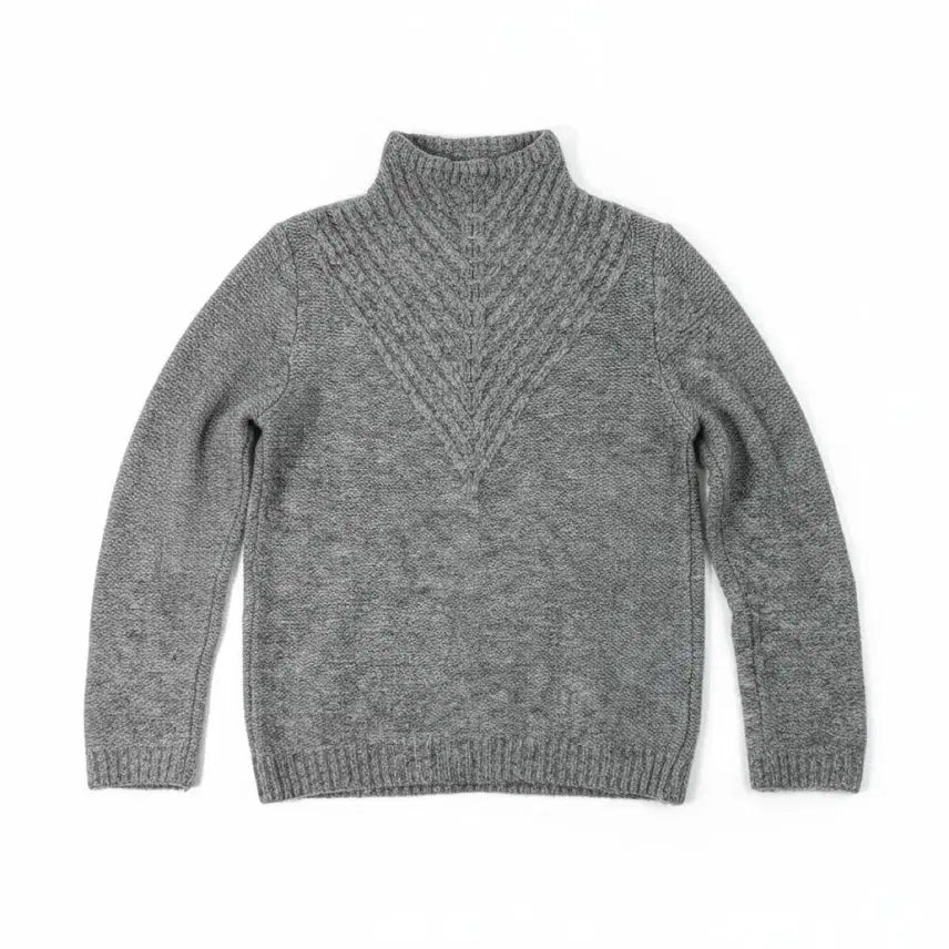 [BUNJANG] Ryan Cable Knit Turtleneck Sweater Gray / [90/55~66] Ryan 리안 케이블 짜임 목폴라 니트 그레이