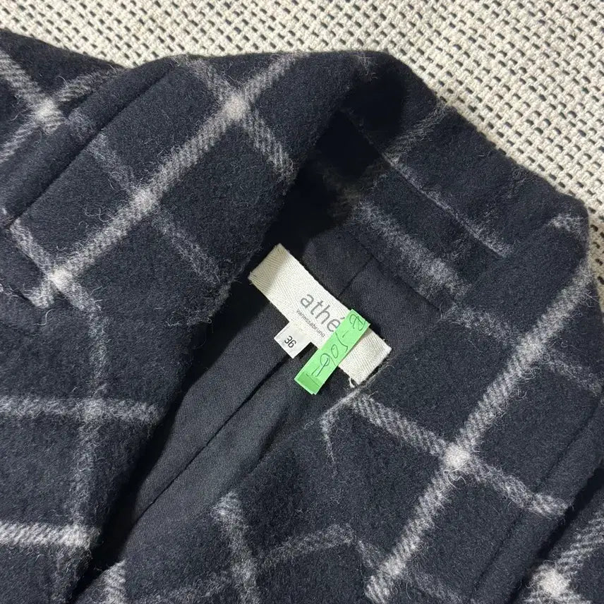 [BUNJANG] Atelier Vanessa Bruno Check Double Coat / 아떼 바네사 브루노 체크 더블코트