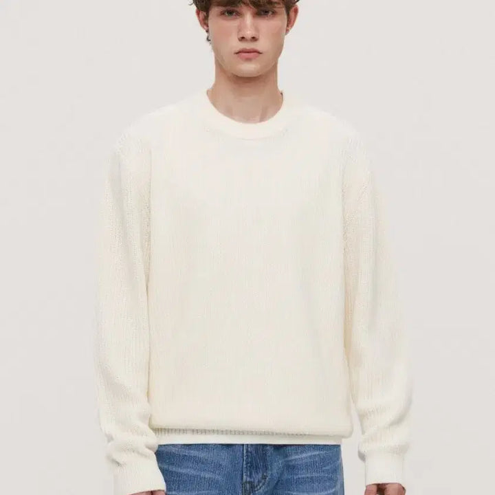 [BUNJANG] Suare Ivory Knit Sweater / [거의새상품] 무신사 수아레 니트