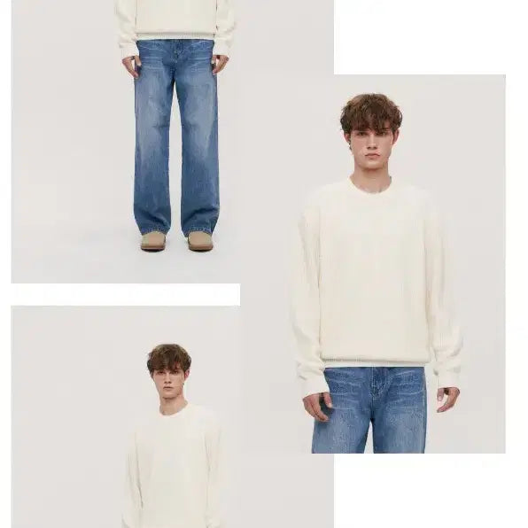 [BUNJANG] Suare Ivory Knit Sweater / [거의새상품] 무신사 수아레 니트