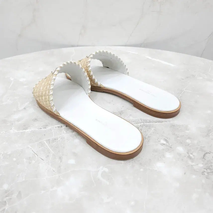 [BUNJANG] Louis Vuitton LV Monogram Rattan Sandals / 38 / 루이비통 LV 모노그램 라탄 샌들 슬리퍼