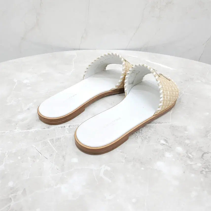 [BUNJANG] Louis Vuitton LV Monogram Rattan Sandals / 38 / 루이비통 LV 모노그램 라탄 샌들 슬리퍼