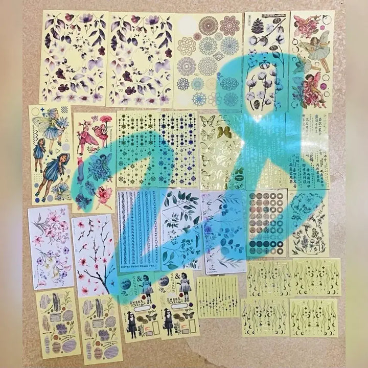 [BUNJANG] Leather Traveler's Notebooks and Stickers Bundle / 가죽 다이어리 + 인스 처분