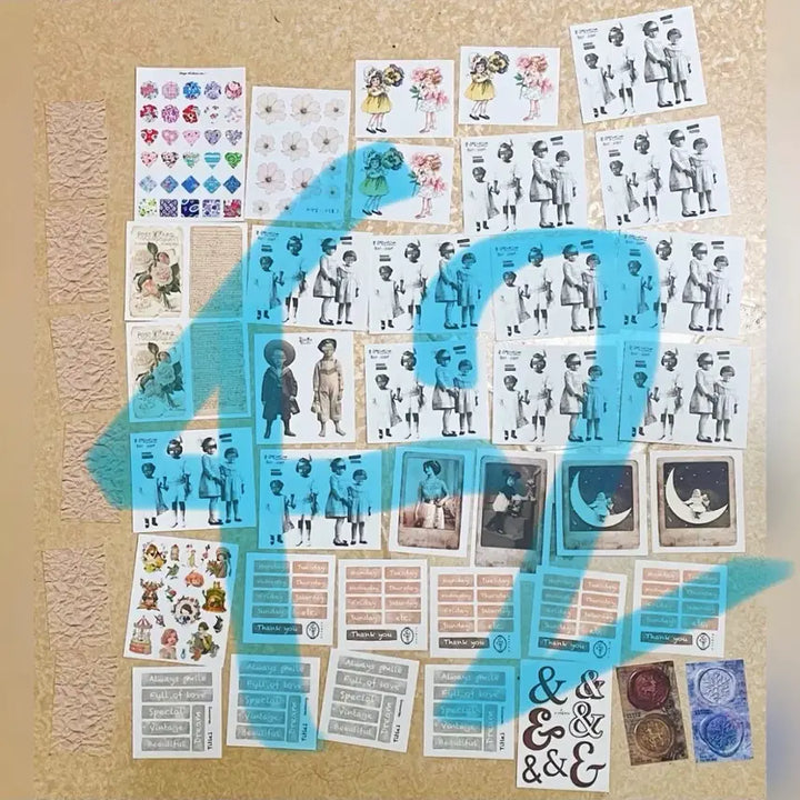 [BUNJANG] Leather Traveler's Notebooks and Stickers Bundle / 가죽 다이어리 + 인스 처분