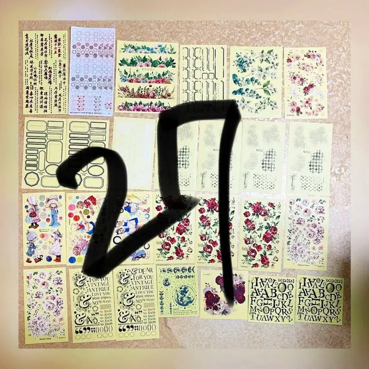 [BUNJANG] Leather Traveler's Notebooks and Stickers Bundle / 가죽 다이어리 + 인스 처분