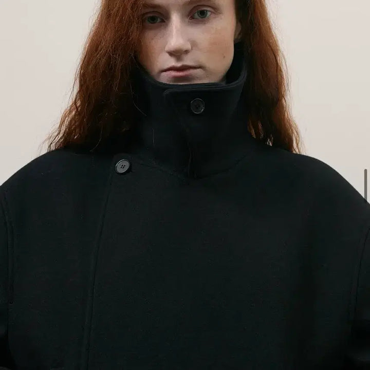 [BUNJANG] Label Archive Premium Wool Double Breasted Coat Black / [1사이즈]라벨아카이브 프리미엄 울 더블 브레스티드 코트 블랙