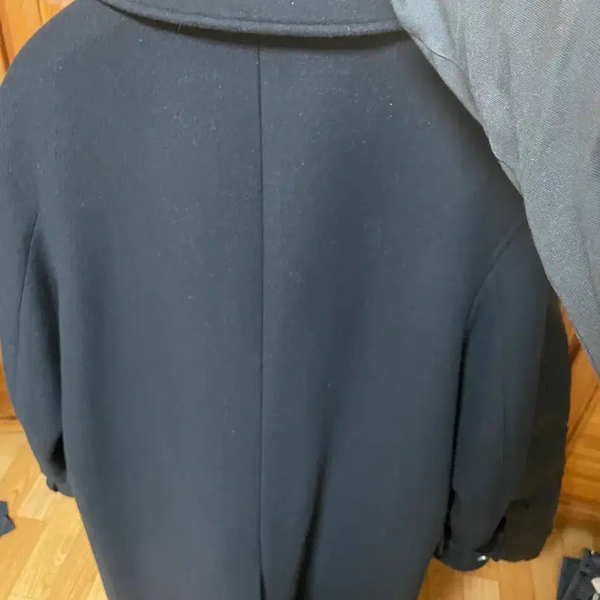 [BUNJANG] Label Archive Premium Wool Double Breasted Coat Black / [1사이즈]라벨아카이브 프리미엄 울 더블 브레스티드 코트 블랙