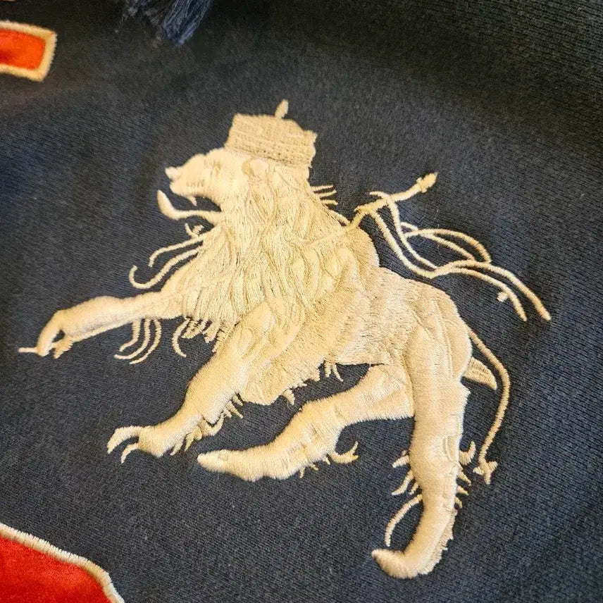 [BUNJANG] Stüssy Lion Embroidered Hoodie / 빈티지 스투시 라이온 자수 후드