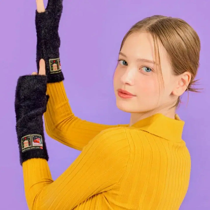 [BUNJANG] Wiggle Wiggle Hand Warmer & Ear Warmer Set (Black) / (새상품)위글위글 핸드워머+이어워머 세트_블랙