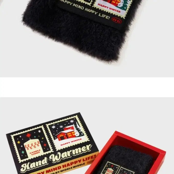 [BUNJANG] Wiggle Wiggle Hand Warmer & Ear Warmer Set (Black) / (새상품)위글위글 핸드워머+이어워머 세트_블랙