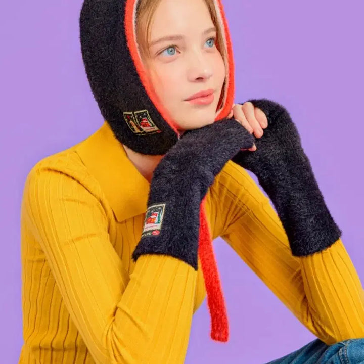 [BUNJANG] Wiggle Wiggle Hand Warmer & Ear Warmer Set (Black) / (새상품)위글위글 핸드워머+이어워머 세트_블랙