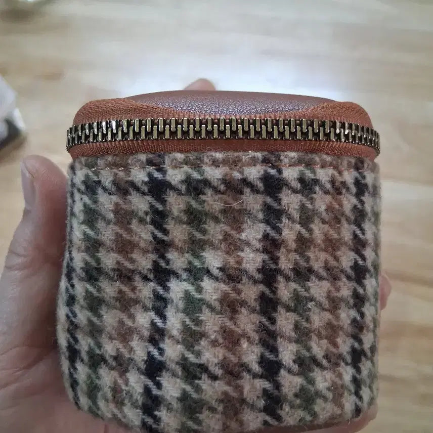 [BUNJANG] Check Pattern Coin Purse Set / 체크 지갑 키링 2개세트