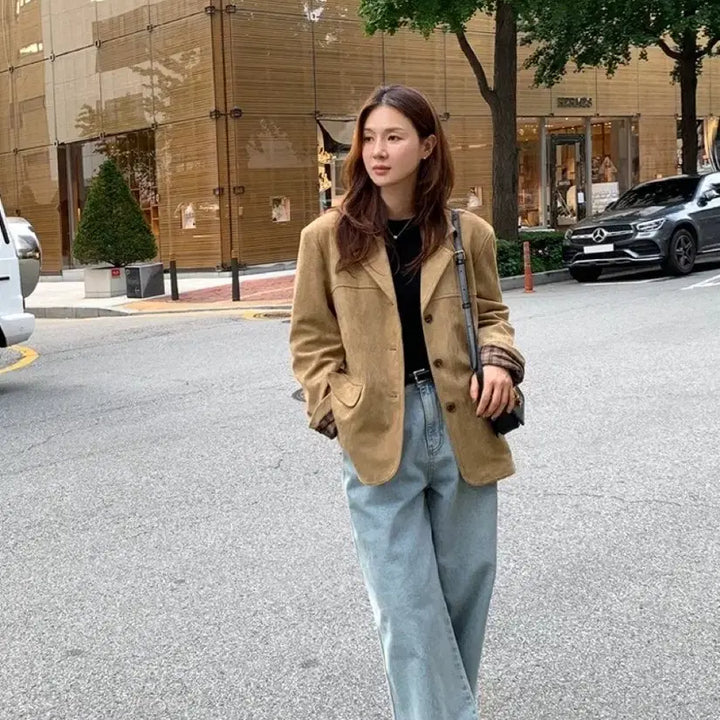 [BUNJANG] Suede Jacket / 스웨이드 자켓