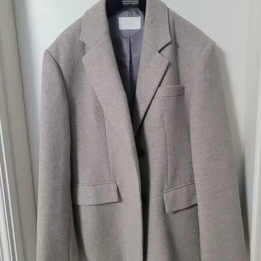 [BUNJANG] Beige Wool Winter Jacket / 겨울 모자켓