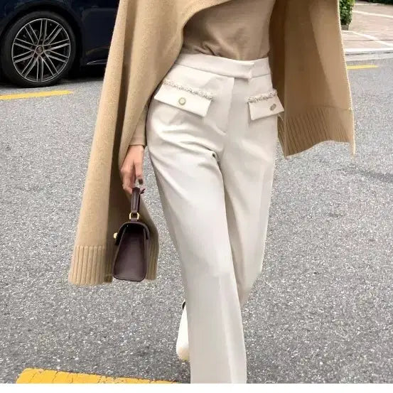 [SOLD OUT] 칙스라벨 파넬 트리밍 아이보리 M사이즈