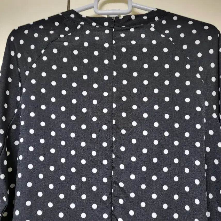 [BUNJANG] Chiffon Polka Dot Pleated Long Dress / 쉬폰 땡땡주름원피스